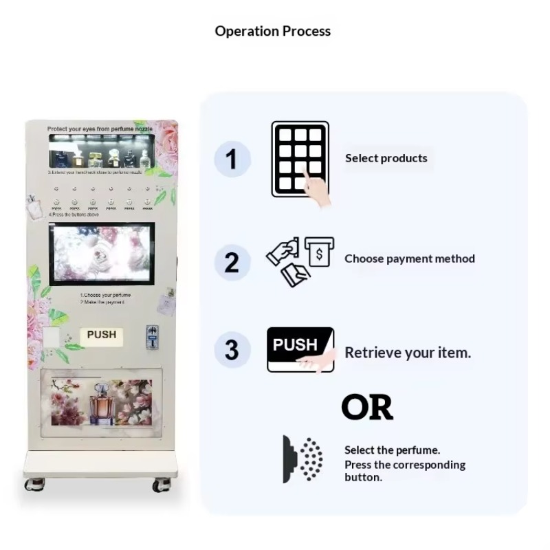 香水スプレー自動販売機、キャッシュレスフレグランス販売キオス - Perfume Fragrance Sale のレビューと価格
